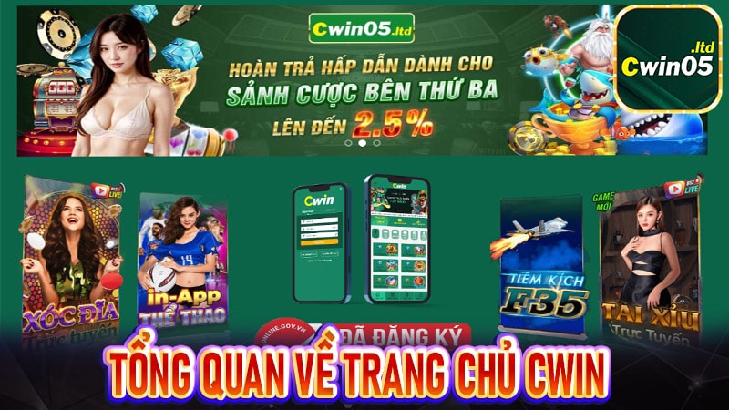 Sơ lược tổng quan về trang chủ cwin
